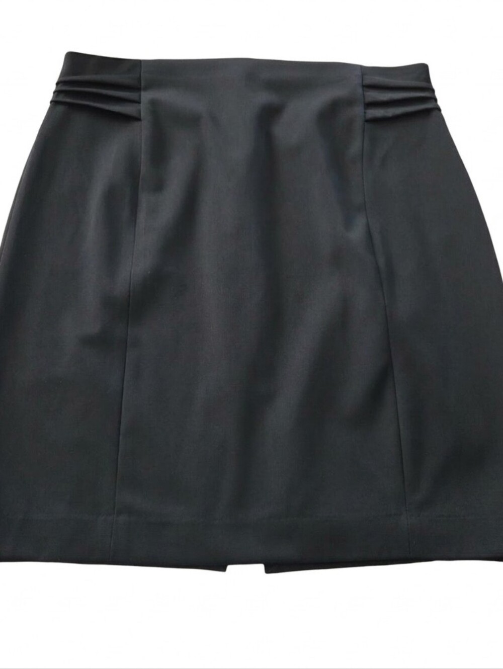 Express NWT Black Pencil Skirt Stretch Work Office Pleated Waist Size 12